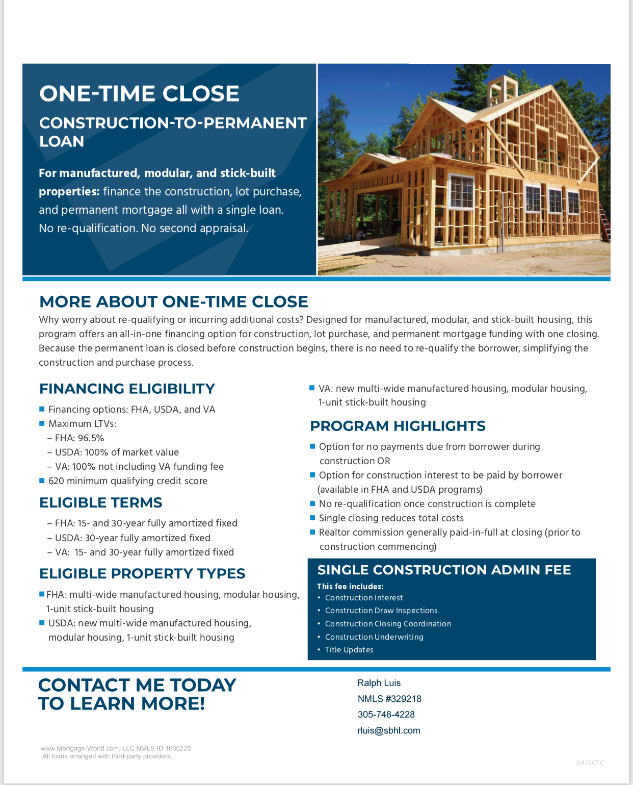 otc Construction to Permanent Loan - Mortgage-World.com